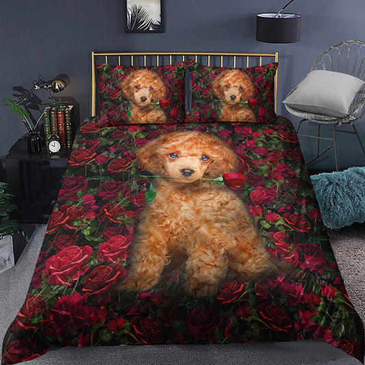 Poodle Rose Quilt Bedding Set TL280903