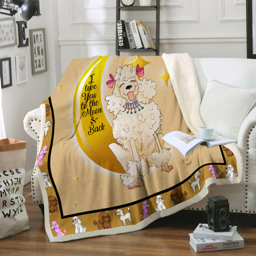 Poodle CL02110904MDF Sherpa Fleece Blanket