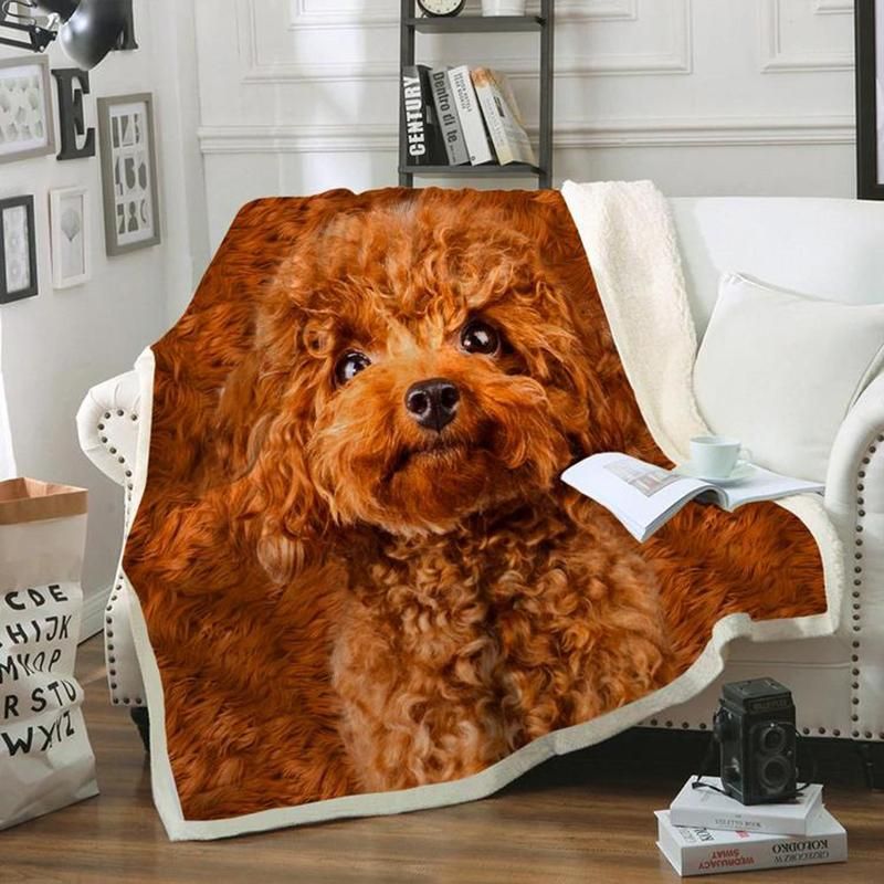 Poodle CL02120900MDF Sherpa Fleece Blanket
