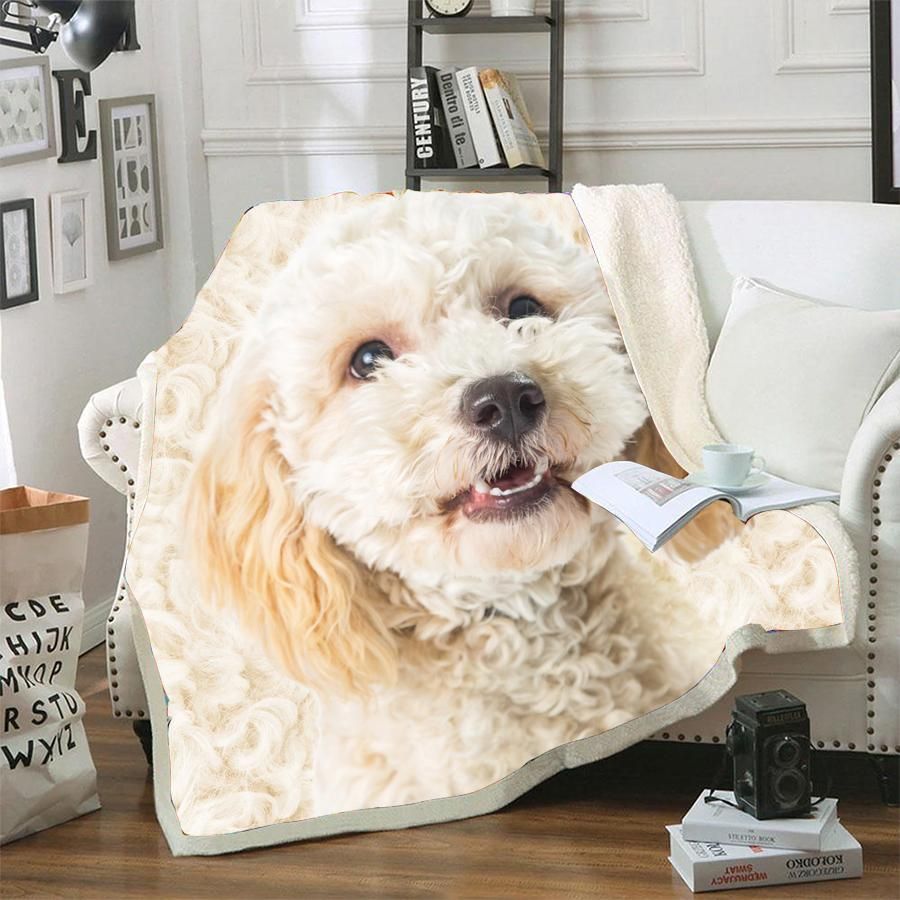 Poodle CL20110882MDF Sherpa Fleece Blanket