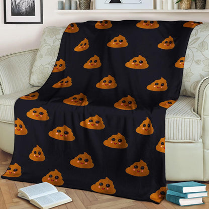 Poop Emoji Pattern CLA15100836F Sherpa Fleece Blanket
