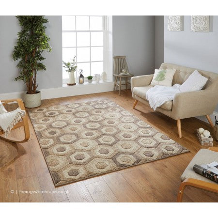 Portland Hexagons Beige CLA2310238R Rug