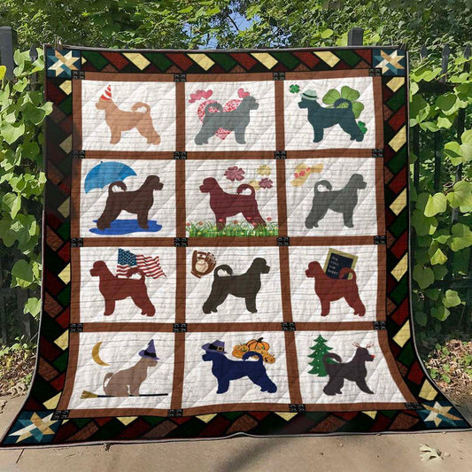 Portuguese Water Dog TL310540 Quilt Blanket