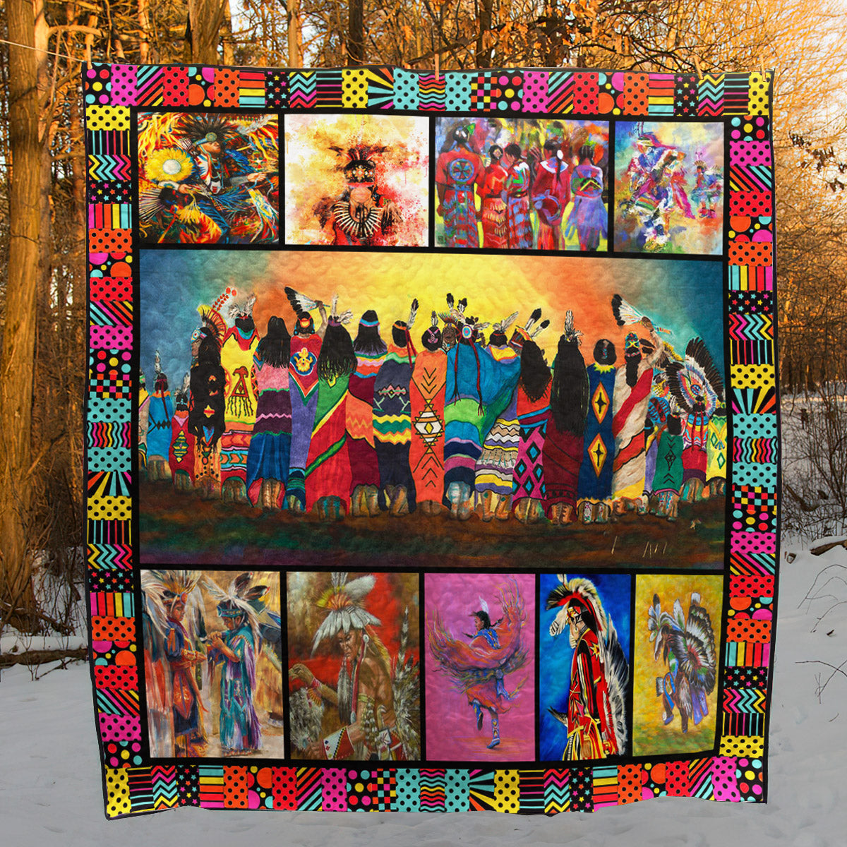 Pow Wow CLA05122211Q Quilt Blanket