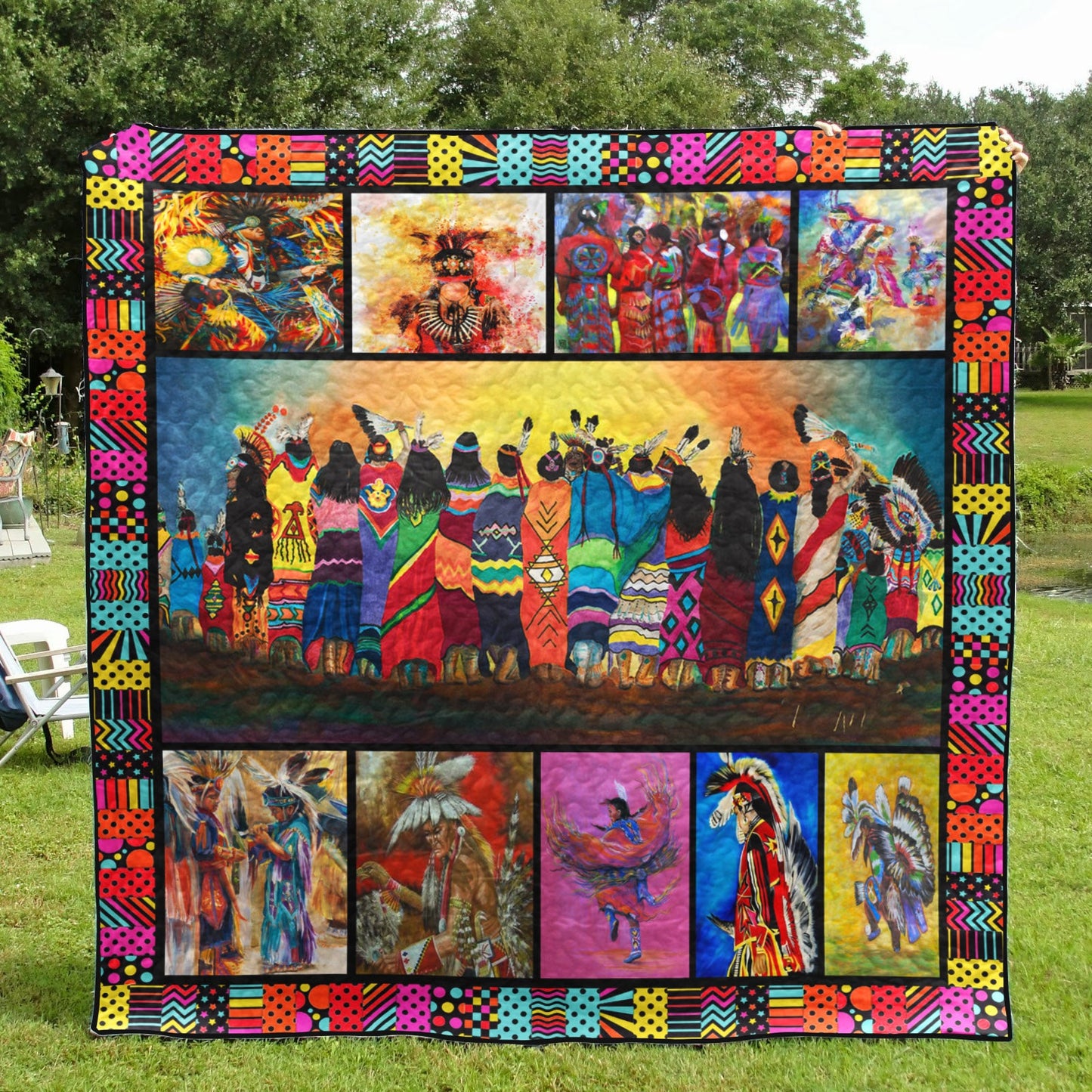 Pow Wow CLA05122211Q Quilt Blanket