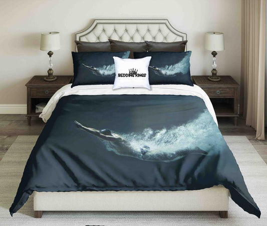 Professional Swimmer Under Water CLP0310127B Bedding Sets