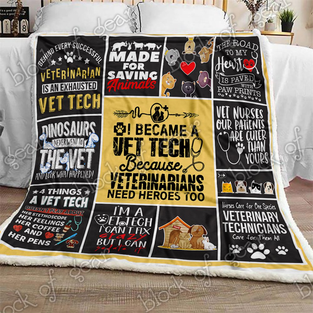 Proud Vet Tech CL281042MDF Sherpa Fleece Blanket