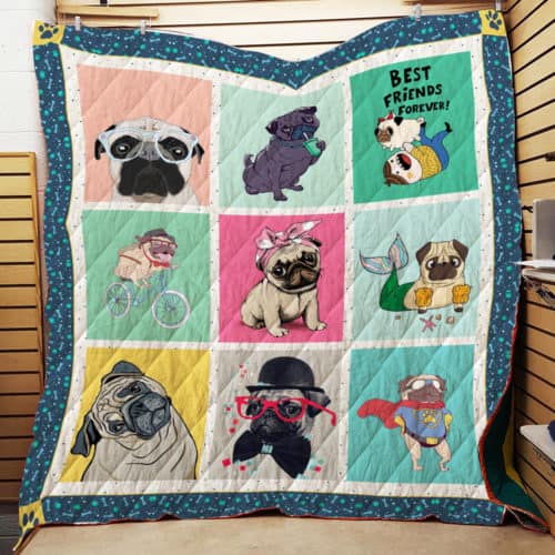 Pug CL22100440MDQ Quilt Blanket