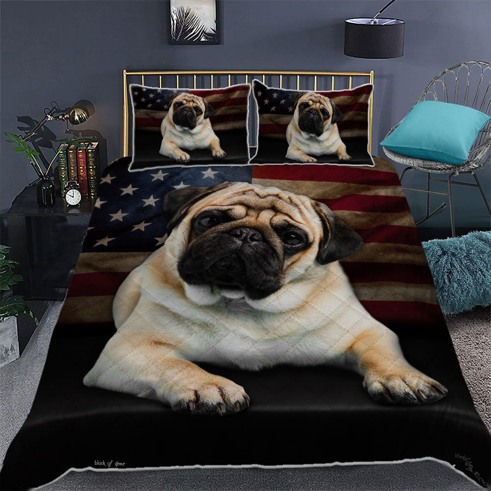 Pug Dog Quilt Bedding Set CLH1609011