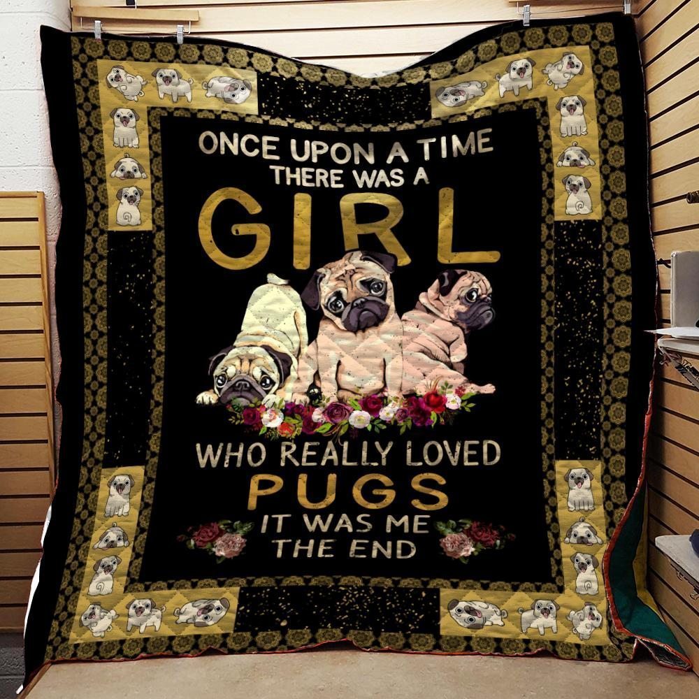 Pug Girl CLA270684 Quilt Blanket