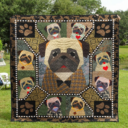 Pug Art Quilt HM151002T