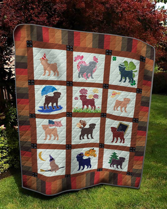 Pug TD14110058 Quilt Blanket