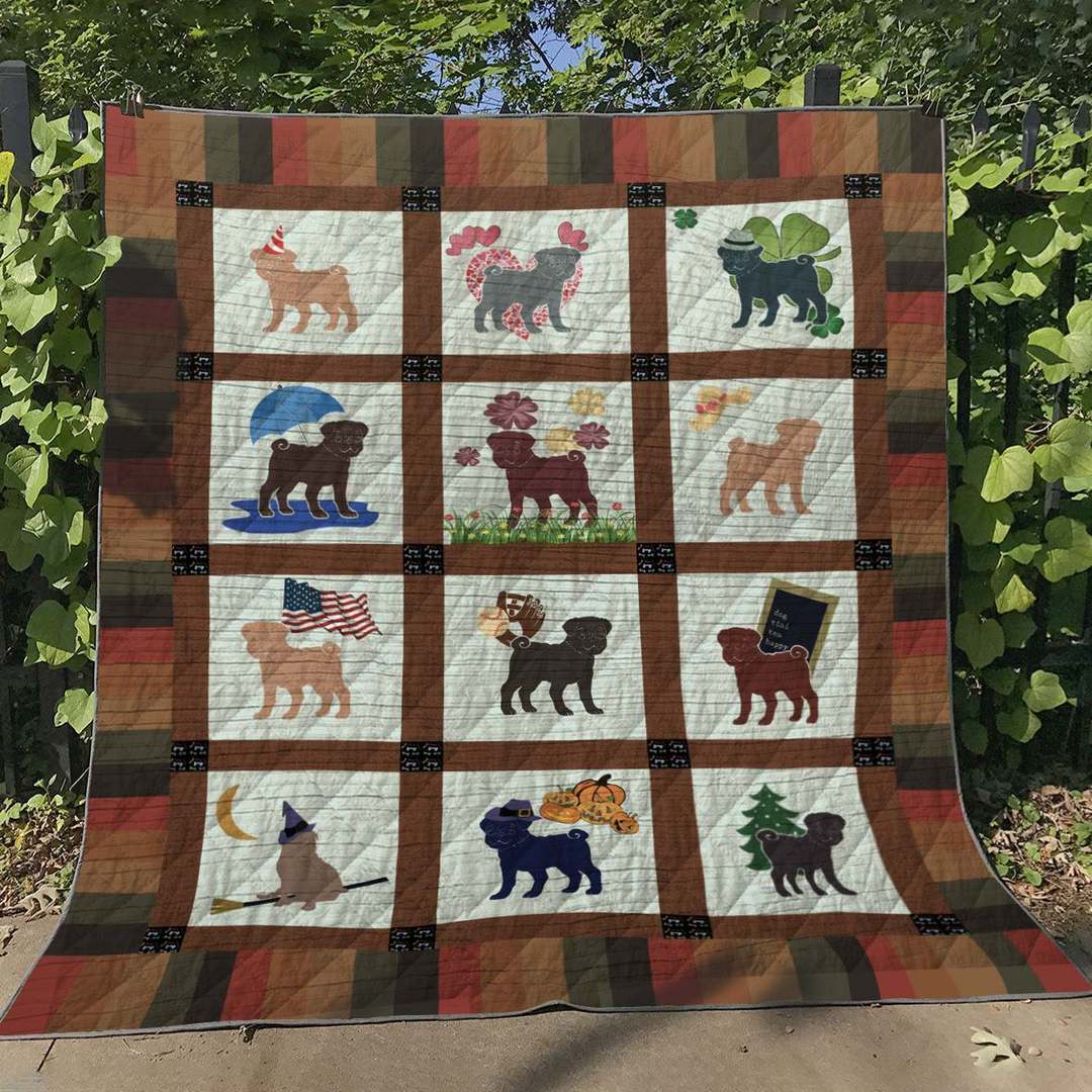 Pug TL270522 Quilt Blanket