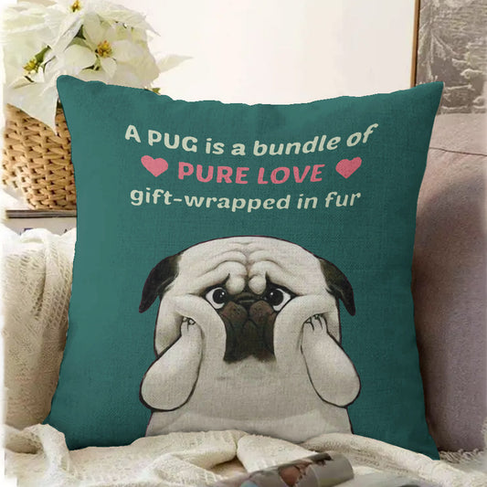 Pug Dog CL15100114MDP Throw Pillow Covers