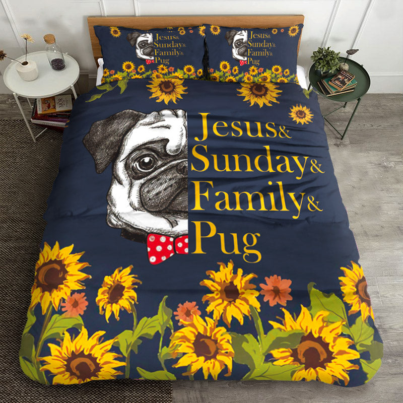 Pug Sunflower NN0810089T Bedding Sets