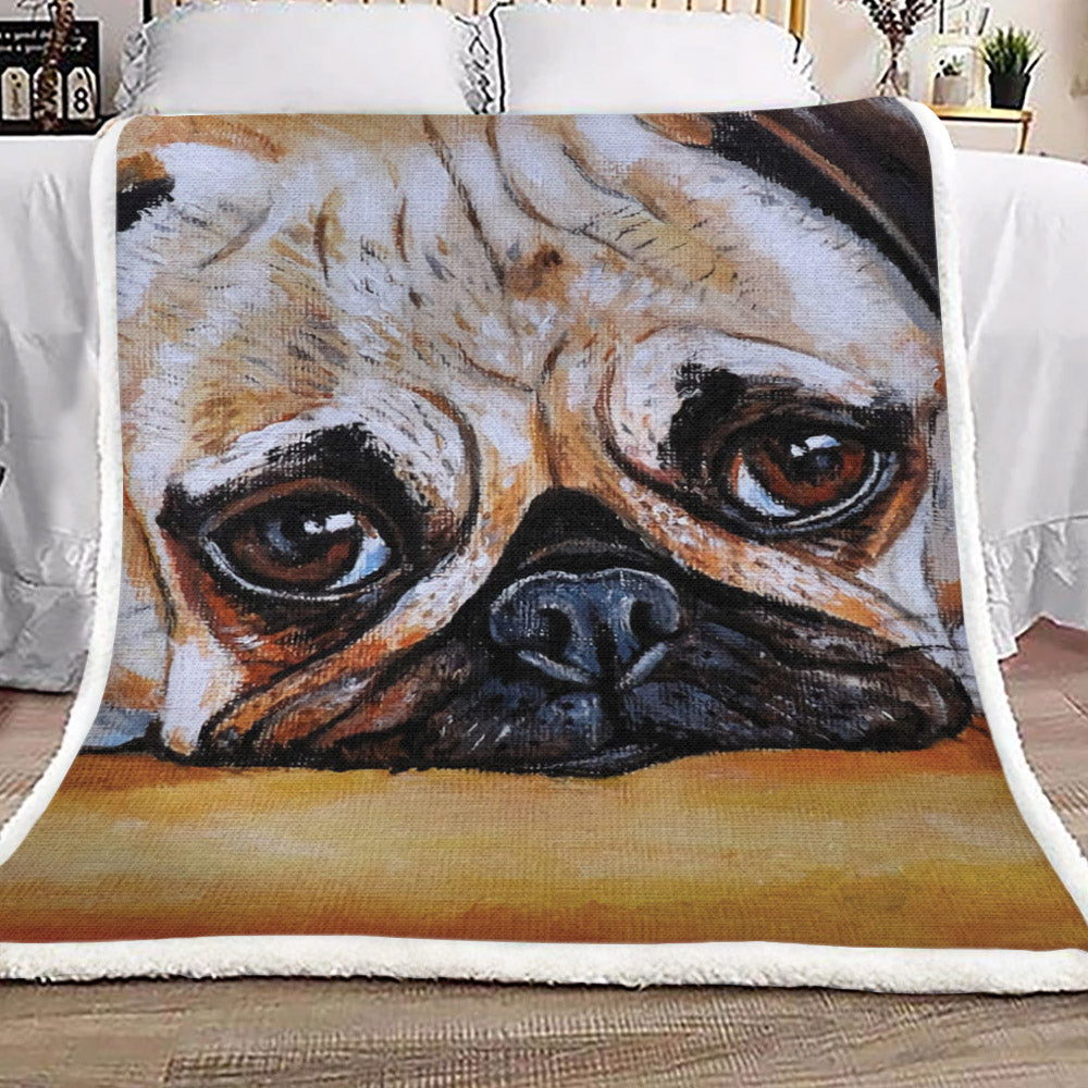 Pug TT0710144TT Sherpa Fleece Blanket