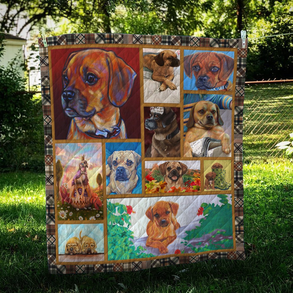 Puggle CL10100210MDQ Quilt Blanket