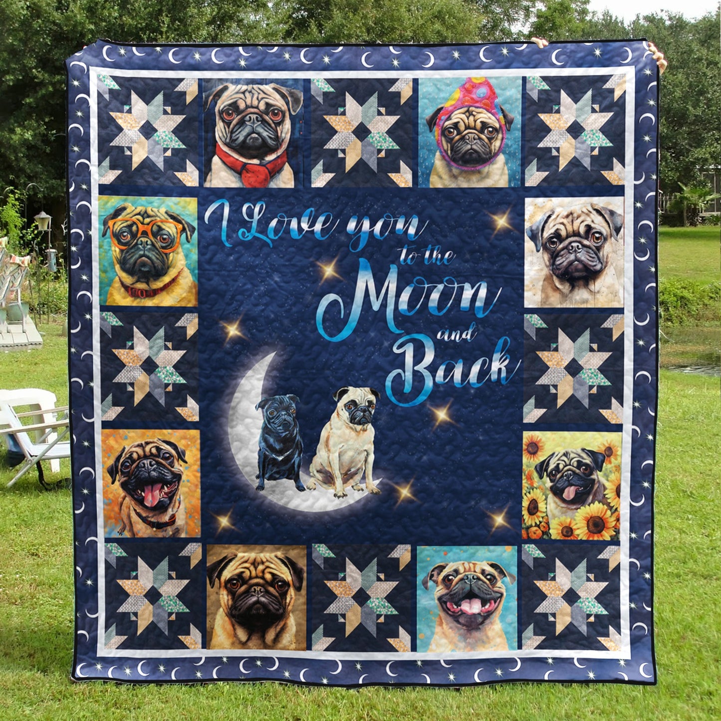 Pugs CLM1511361 Art Quilt