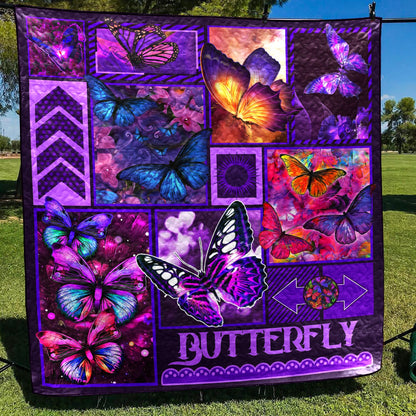 Purple Butterfly ND281008 Art Quilt