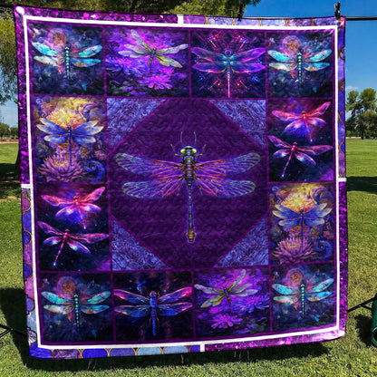 Purple Dragonfly ND211007 Art Quilt