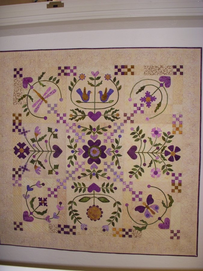 Purple Flower Garden CLA0111636Q Quilt Blanket