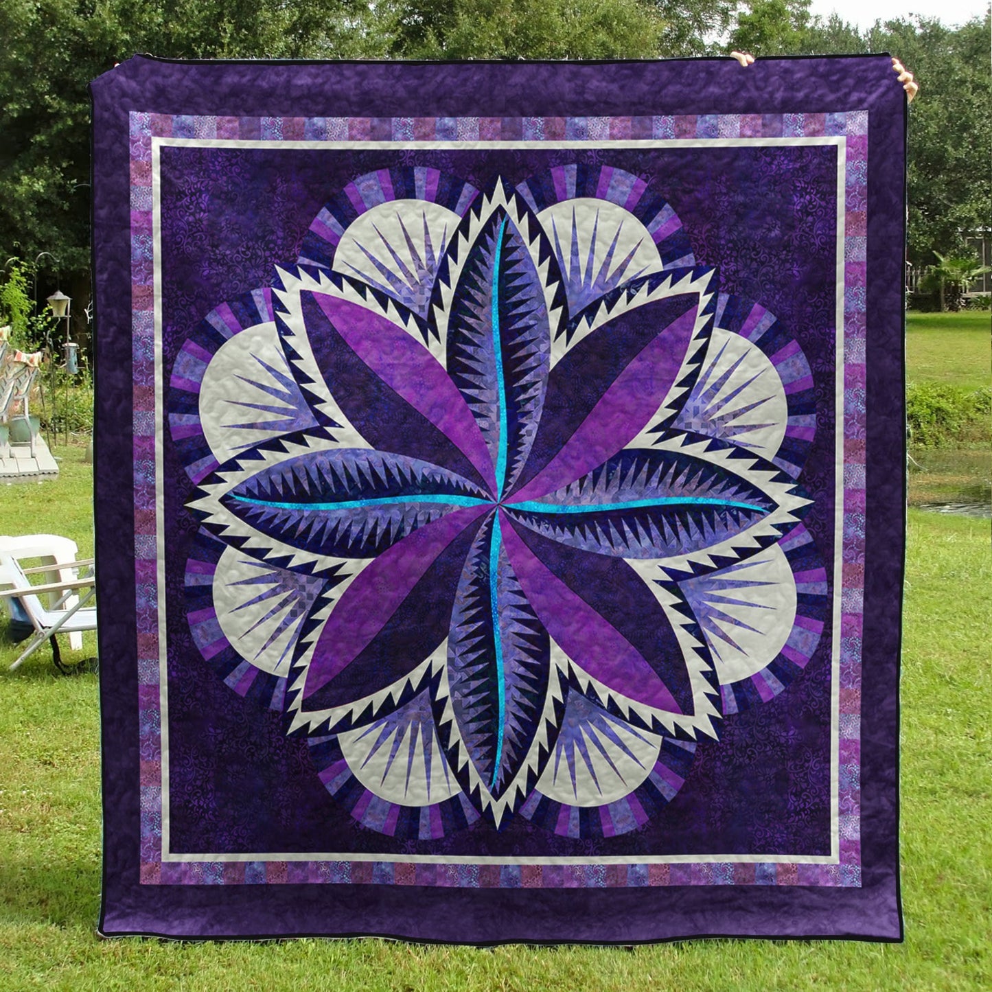 Purple Flower Quilt Blanket TL300505Y