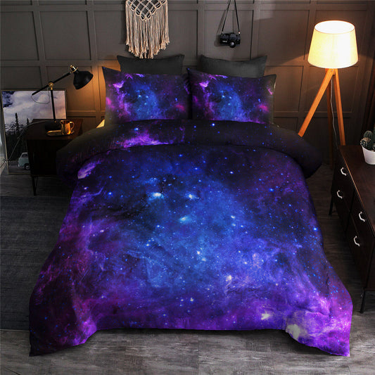 Purple Galaxy Space Blue Starfield CL16100575MDBB Bedding Sets