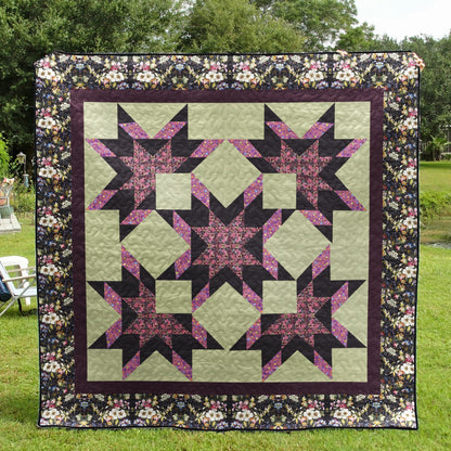 Purple Star CLM0312533Q Quilt Blanket