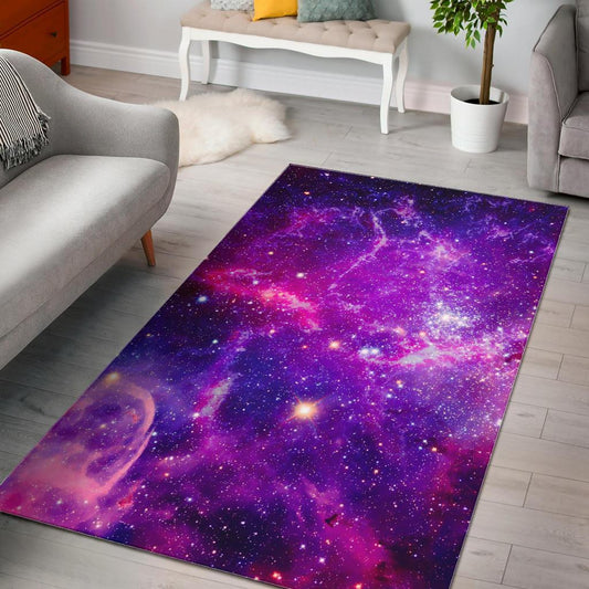 Purple Bursting Galaxy Space CL17100510MDR Rug