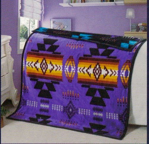 Purple Southwest CLM2210110S Sherpa Fleece Blanket