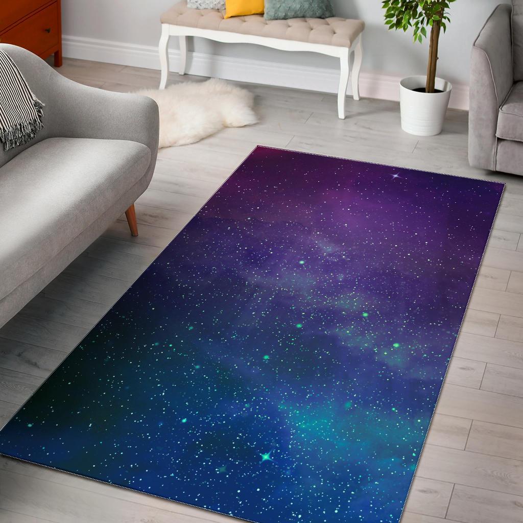 Purple Turquoise Galaxy Space CL17100533MDR Rug
