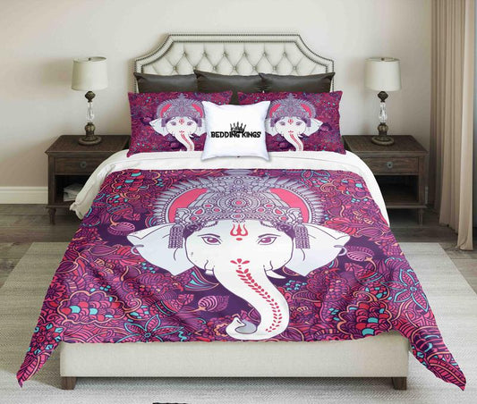 Purple White Elephant CLP0310130B Bedding Sets
