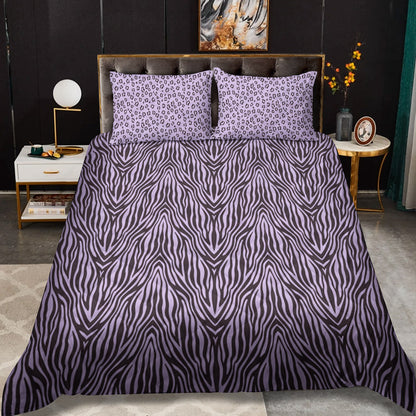 Purple Zebra CLA3009490B Quilt Bedding Set