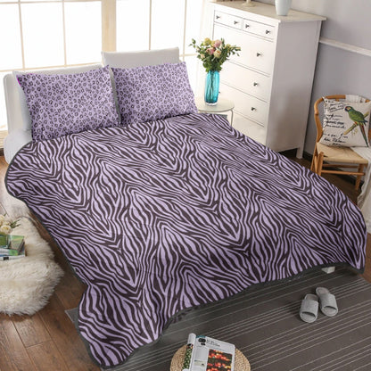 Purple Zebra CLA3009490B Quilt Bedding Set