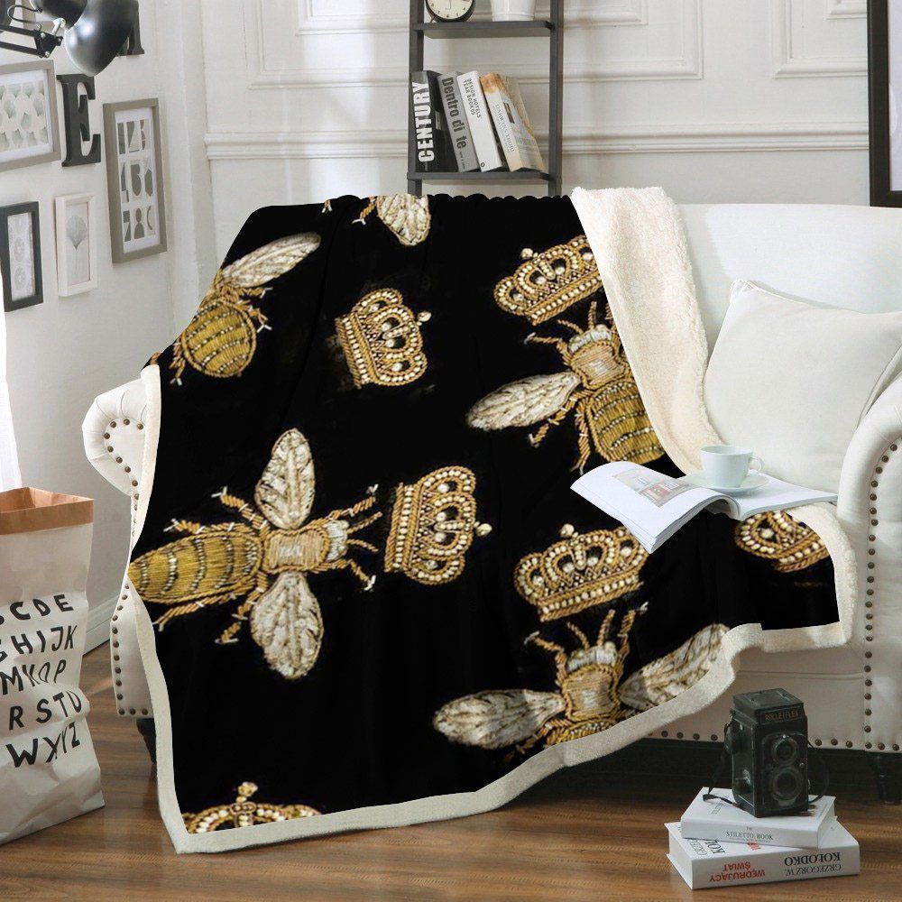 Queen Bee BT160857F Sherpa Fleece Blanket