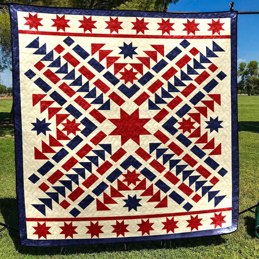 Quilt of Valor Patriotic Quilt Blanket HN080603M