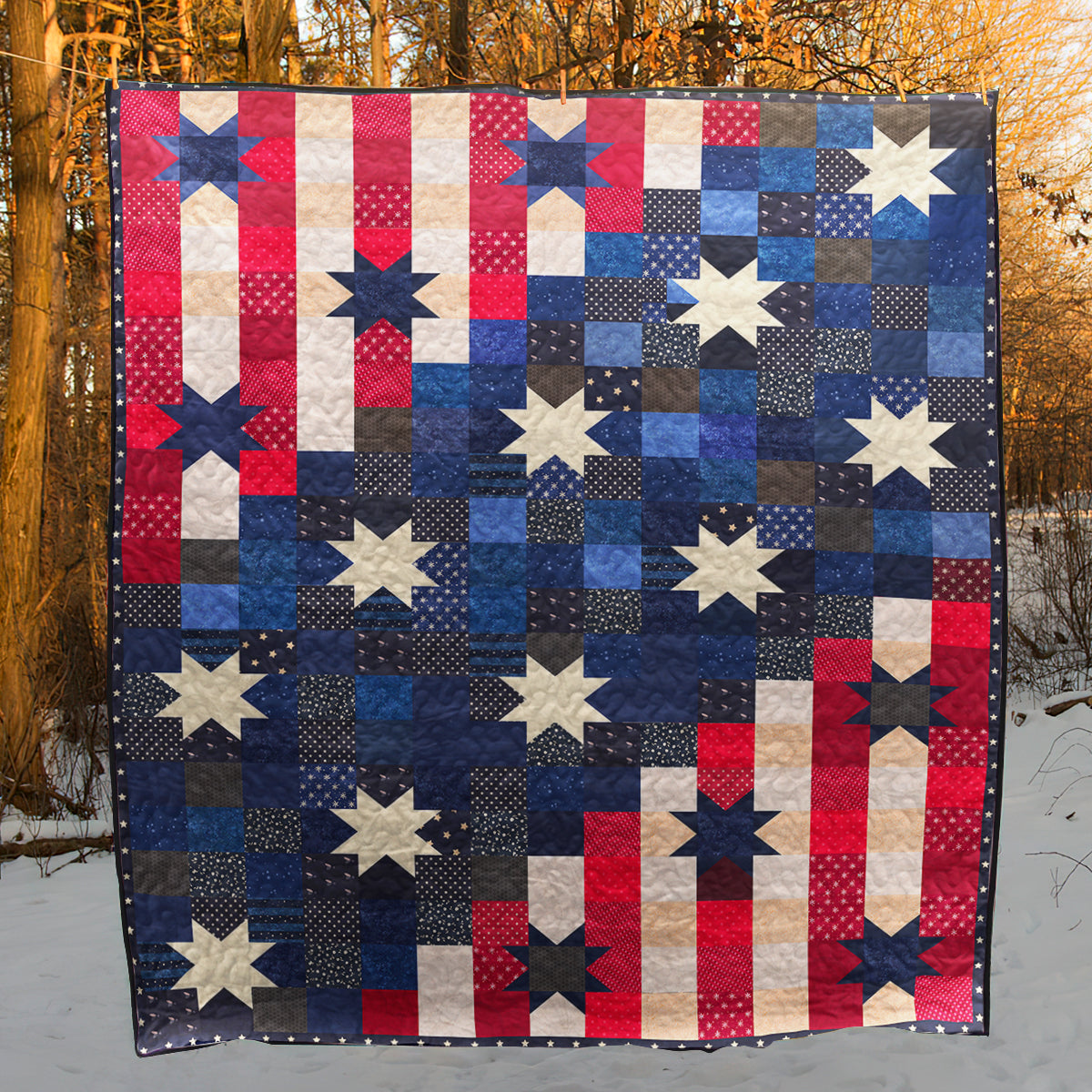 Quilt Of Valor Patriotic Quilt Blanket HN140605M