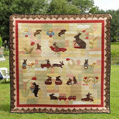 Rabbit CLA0910535Q Quilt Blanket