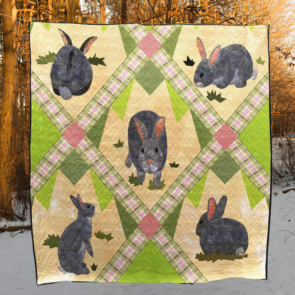 Rabbit CLM2011773 Quilt Blanket