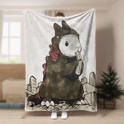 Rabbit DN161057F Sherpa Fleece Blanket