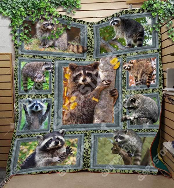 Raccoon CL16110045MDQ Quilt Blanket