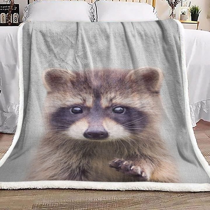 Raccoon VD0110207F Sherpa Fleece Blanket