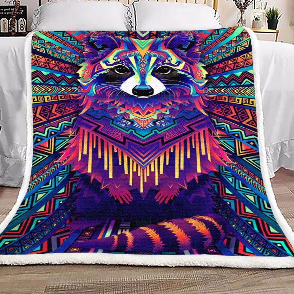 Raccoon HT1709168TT Sherpa Fleece Blanket