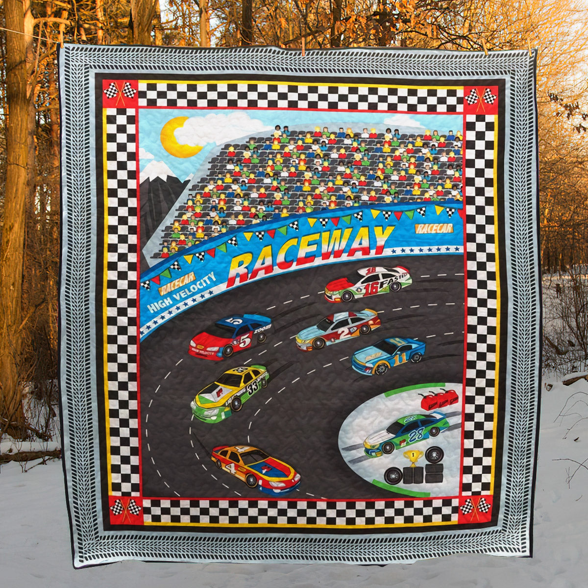 Race Track CLD190612 Quilt Blanket