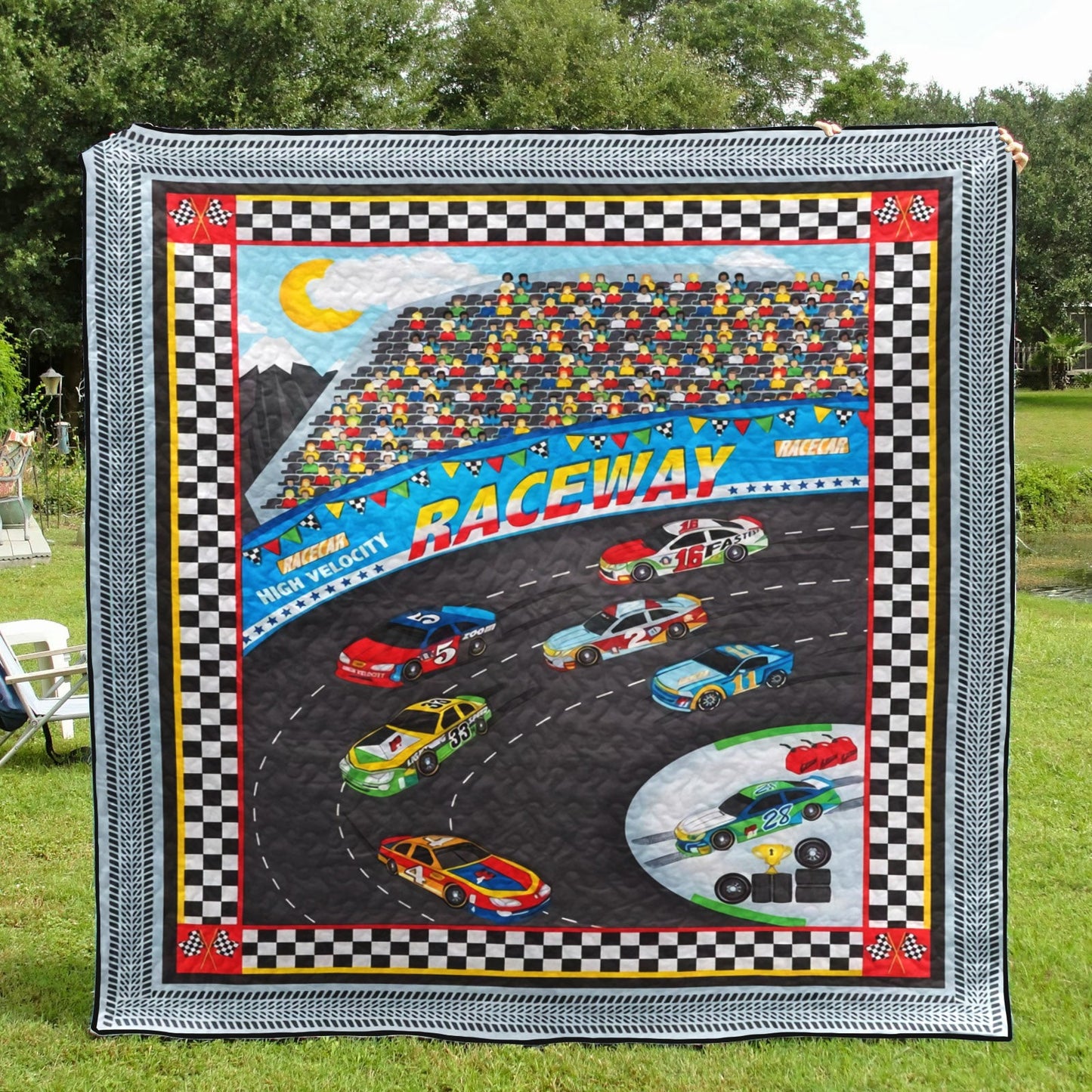 Race Track CLD190612 Quilt Blanket