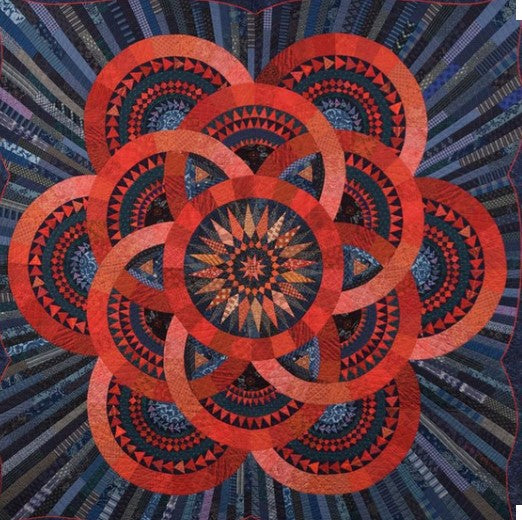 Radial Flower CLA1910396Q Quilt Blanket