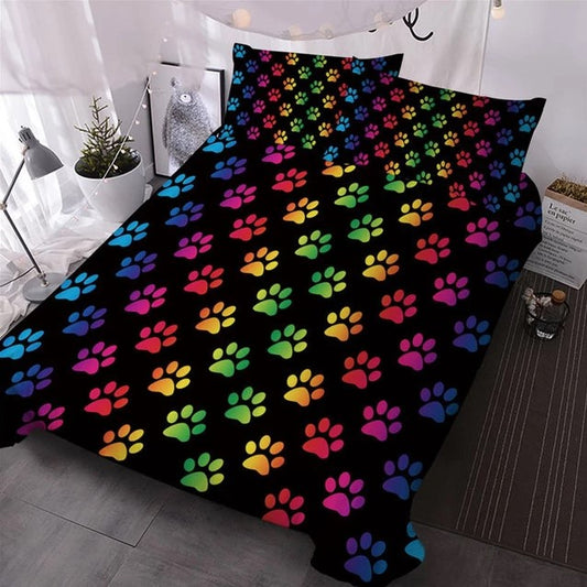 Rainbow Dogs Paw CLH1410278B Bedding Sets