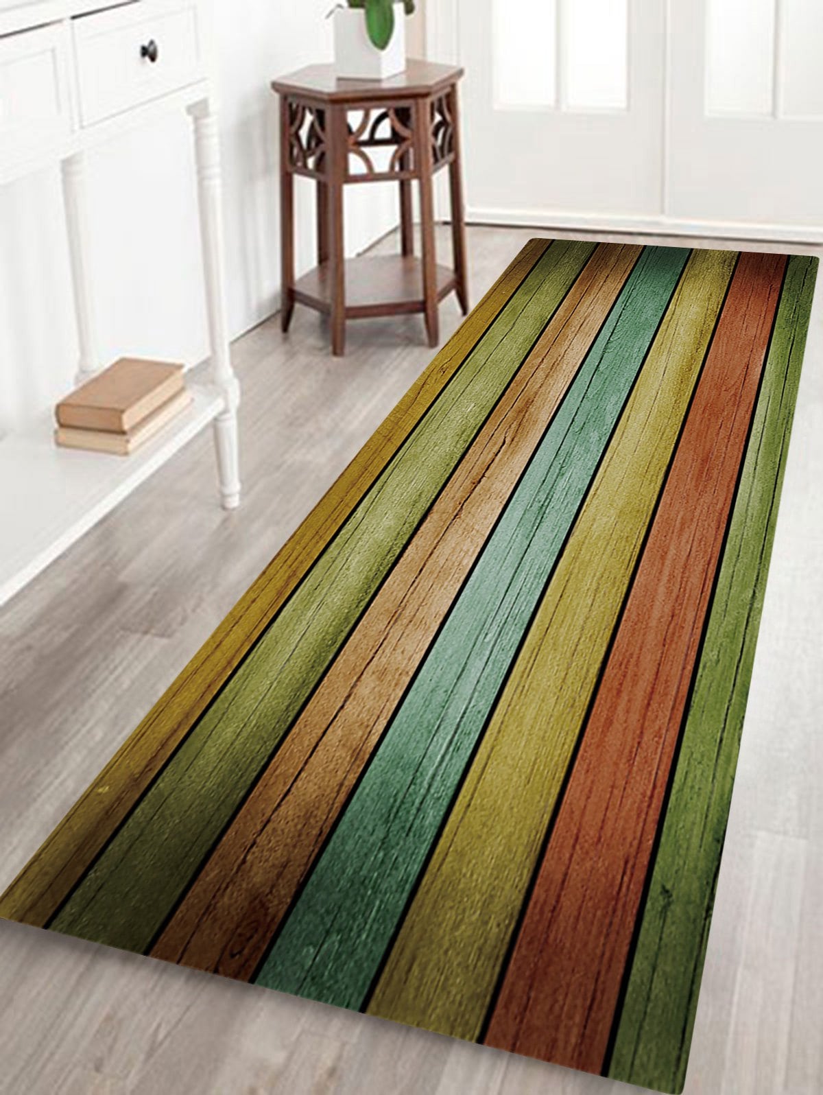 Rainbow Wood Grain CLH0910268RU Runner Rug
