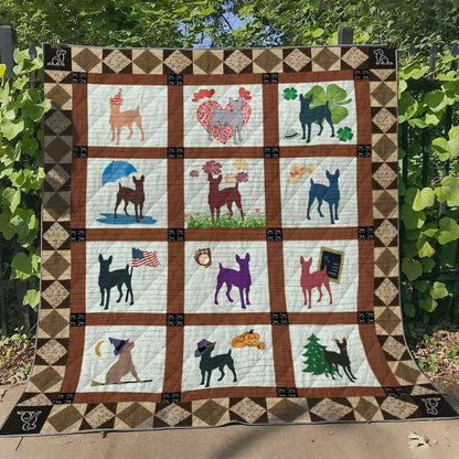 Rat Terrier HT050624 Art Quilt