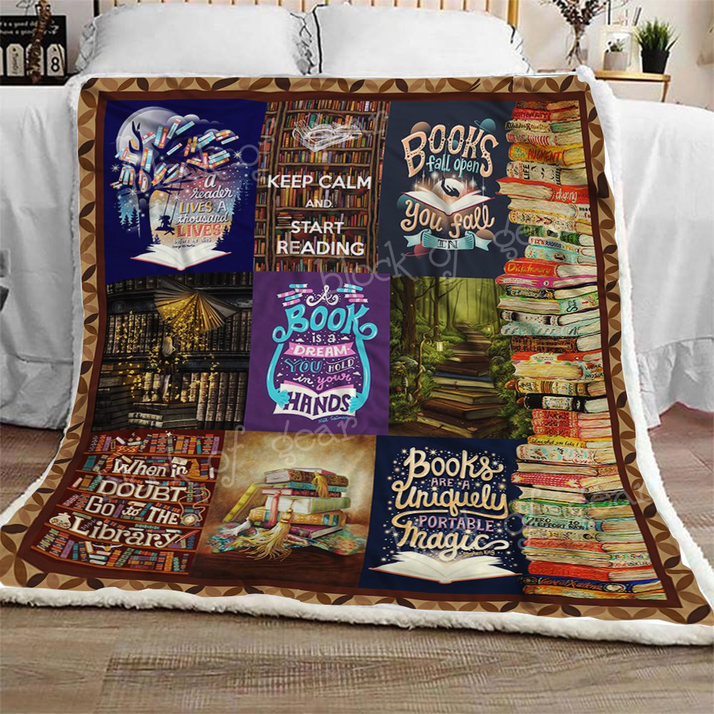Reading Book CL0210172MDF Sherpa Fleece Blanket